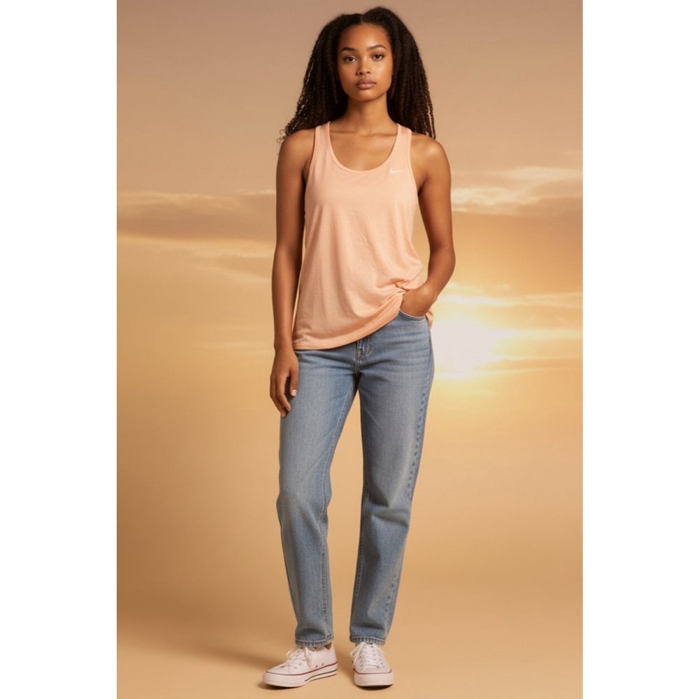 Women’s Nike Pale Peach yoga racerback tank size s
